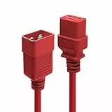 LINDY 30125 3m IEC-Verlängerungskabel, rot 3 Meter
