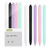 Dacono Einziehbare Gelschreiber, 5 Gel Tintenstifte, Pastell Roller Kugelstifte, 0,5 mm Einziehbare Gel Tintenstifte | Schwarze Tinte | Netter Ball Point Pen | Schreiben | Zeichnung