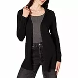 Amazon Essentials Damen Leichte Strickjacke ohne Knöpfe (in Übergröße erhältlich), Schwarz, XL