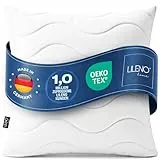 LILENO HOME Allergiker Kopfkissen 80x80 (1er Set) – 95°C waschbar, Oeko-Tex & Made in DE – Kissen 80x80 anpassbar für himmlischen Schlaf – Haut schmeichelndes & geruchsfreies Pillow