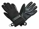 Black Crevice Damen 5-Finger-Winterhandschuhe in Strickoptik I Schneehandschuhe I Wetterfest, atmungsaktiv und warm, schwarz, M/8