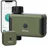 Diivoo Bewässerungscomputer WLAN, Bewässerungsuhr mit Zeitschaltuhr & Alexa & Smart APP, Automatische Bewässerung Zeitschaltuhr mit Regenverzögertem/Manuellem & Automatischem Modus für Rasen Garten