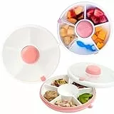 New GoBe Kids Snack Spinner – Wiederverwendbarer Snackbehälter mit 5 Fächern Spender und Deckel | BPA- und PVC-frei | spülmaschinenfest | kein Verschütten, auslaufsicher