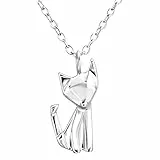 Laimons Damen-Halskette Damenschmuck Fuchs filigran mit Kette 45cm Sterling Silber 925
