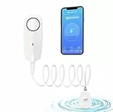 JaneEyre Wasserleckdetektor-Flutdetektor Wasseralarm Drahtloser Wasserdetektor mit 80 dB Alarmton, Push-Benachrichtigung auf Tuya Smart/Smart Life APP