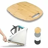 Gleitbrett für Thermomix TM6 TM5, Bambus Unterlage Brett Leichtes Gleiten Thermomix Vorwerk Küchenmaschine Zubehör