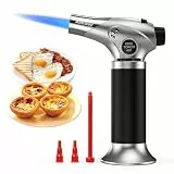 Ankway Bunsenbrenner Küche Flambierbrenner küchenbrenner, Nachfüllbar Verstellbar butangasbrenner mit Sicherheitsschloss für Creme Brulee, DIY, Gebäck, Desserts, Camping (Schwarz)