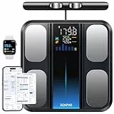 RENPHO Körperfettwaage mit Handsensoren, Personenwaage mit körperfett, Smart Waage mit App für Körperfett, Muskelmasse, BMI, Präzisionswaage bis 180kg/400 lbs, MorphoScan Base