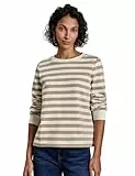 STREET ONE Damen A303183 Gestreifter Sweater, Safari Beige, 40 EU