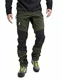 RevolutionRace Herren Nordwand Pro Pants, Hose zum Wandern und für viele Outdoor-Aktivitäten, Forest Green, L