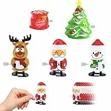5 Stücke Kinder Aufziehspielzeug Wind Up Rentier Weihnachtsbaum Schneemann Weihnachtsmann Figur Uhrwerk Spielzeug Aufziehfigur Weihnachten Deko Figuren Geschenk für Baby Kinder Lustiges Spielzeug