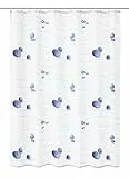 Kleine Wolke Duschvorhang Textil Miami in Blau mit 180x200 cm