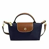 Generisch Mini Umhängetasche in Farbblockoptik für Damen, Small Crossbody Bag,Quadratische Klein Handtasche in Volltonfarbe mit Verstellbarem Riemen, Schultertasche（Marineblau）