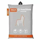 Siena Garden AquaShield Stapelstuhlschutzhülle, silber-grau, mit Active Air System, 67x67x80-110 cm
