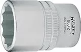 HAZET Steckschlüsseleinsatz Doppelsechskant 900Z-24 24mm I Antrieb 1/2 Zoll I Chrom-Vanadium-Stahl, robustes Design