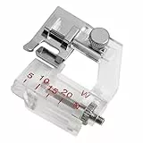 Nähfuß für Schrägband, verstellbarer Banddruckfuß von 5 mm bis 20 mm, lebhafte und Snap-on-Säume für Nähmaschinen Alfa Singer Brother Juki Lidl Elna und mehr