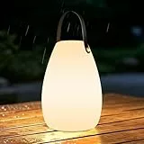 MALUX LED Kabellose Outdoor Lampe Dimmbare Tischlampe Campinglampe mit Fernbedienung für Balkon Garten Hof und Camping