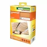 Windhager Sonnensegel für Seilspanntechnik, 420 x 140 cm, Sand, hoher UV-Schutz, 10878