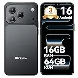 Blackview Wave 7C Smartphone Ohne Vertrag, Android 16 Smartphones 32MP+13MP KI Kamera, 16GB+64GB/2TB, 6.56' Handy Günstig, 5000mAh Simlockfreie Handys, 4G Dual SIM/Face ID/IP54/GPS/3 Jahre Garantie