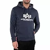 Alpha Industries Basic Hoody Kapuzensweat für Herren Navy