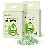 FUKUMARU Tofu Katzenstreu 5,4 kg - Klumpendes Katzenstreu, Geruchsbekämpfung mit grünem Teearoma, staubfrei und leicht klumpend, spülbar in der Toilette.