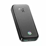 Rocoren Power Bank, 35W Powerbank klein Aber stark 20000mAh USB C Input&Output, PD3.0 QC4.0 PPS Externer Handyakkus, Kompatibel mit MacBook Air, iPhone, Samsung Galaxy S24 Ultra/S23 Ultra- Schwarz