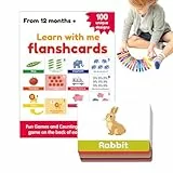 Zahlen-Lernkarten – Vokabelkarteikarten-Set, 100 Stück, Lernkarten für Früherziehung, interaktive Aktivitäten, Kleinkinder ab 1 Jahren