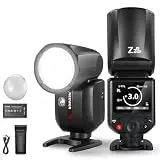 NEEWER Z2PRO-C 2,4GHz TTL Blitzgerät Rundkopf kompatibel mit Canon, kabellos kompatibel mit Godox, 76Ws, 1/8000s HSS, verbessertes UI, TTL/M TCM Schalter, 3000mAh, 600 Vollleistungsblitze, Diffusor