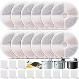 12 Stück Filter für FEELNEEDY 3,5L FN-W08L / W08 Katzenbrunnen, Trinkbrunnen Katzen Filter mit Aktivkohle Harz, 12 Ersatzfilter & 12 Schwamm
