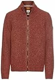 camel active Herren Strickjacke aus nachhaltiger Merinowolle Rot, Menswear-XXL