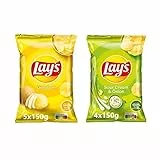 Lay's Partybox Snacks - 5x Gesalzen, 4x Sour Cream & Onion Geschmack (9 x 150 g)