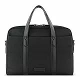 bugatti Maro Herren-Aktentasche aus Polyester, Business-Tasche mit Laptopfach ca. 15', schwarz
