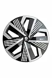 Sparco Satz von 4 Radkappen 15“. Modell Nagoya Schwarz/Silber. Sportliches Design für Ihre Autofelgen. Starke und haltbare Konstruktion.