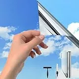 UV Schutzfolie (Silber 44.5X200cm)| Spiegelfolie Fenster Hitzeschutz | Sonnenschutzfolie Fenster innen oder außen | Spiegelfolie Selbstklebend Rückstandslose | Fensterfolie Sonnenschutz Hitzeschutz