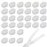 FunWorth Reißverschluss Schieber Set 30 Stück, Universal Ersatz Zipper 3-4.5mm für Nylon Reißverschlüsse, Bettwäsche Reißverschluss Reparatur Kit für Bettwäsche, Kleidung, Taschen, Weiß