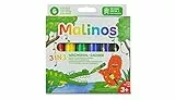 MALINOS 301036 Wachsmal-Zauber 3-in-1 Stifte, Buntstift Wachsmaler Aquarell, 6 Stück, 6 Farben (1er Pack)