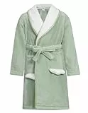 JiAmy Mädchen Bademäntel aus Coral Fleece Kuschelflanell Kuschelweiche Kinderhausmäntel für 4-12 Jahren