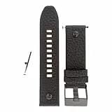 Diesel Armbanduhren für Herren 24mm, Schwarz Leder, original ersatzband für DZ7291