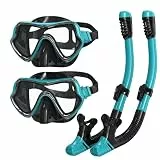 G2RISE SN02 Schnorchelset Erwachsene - Tauchermaske Taucherbrille Trockenschnorchel mit Breath Easy Airflow Tech & Anti-Fog Design für Herren und Damen (Kommt mit einem zusätzlichen Mundstück)