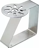 KitchenCraft Tischdeckenklammern, Satz von 4 selbstjustierenden Tischdeckenklammern aus Edelstahl für drinnen, draußen und Restaurants, Sonnenmuster, 5 x 4cm, 1 Packung