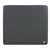 roba Wickelauflage Luxe 85 x 75 cm - Wickelunterlage abwaschbares veganes Leder - Wickeltischauflage im Design Greyish gesteppt Graphite gesteppt - Anthrazit