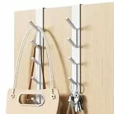 niffgaff Türhaken, vertikaler türhaken zum einhängen, kleiderhaken tür, haken zum einhängen, für Handtuch- und Kleiderbügel, Aluminium, weiß, 2er-Pack