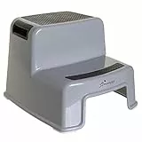 Dreambaby 2 Stufen Tritthocker - Kleinkinder Hocker - rutschfest - Dunkelgrau - Modell G687