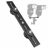WANGCL Doppelblitzhalterung für 6,35 mm Doppelstativ, Kamerahalterung, 20,3 cm Blitzverlängerungsstange, Doppelstativhalterung für Kamera