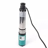 320W 24V Elektrische Brunnenpumpe Tiefbrunnenpumpe | 5m³/h Förderleistung | 25m Pumpen-Kopf | 16m Kabellänge