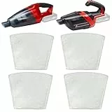 4er-Pack Filterbeutel Kompatibel mit Einhell Power X-Change TE-VC 18 Li-Solo & TE-HV 18/06 Li-Solo Kabelloser Handstaubsauger