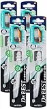 Dr.BEST Vibration multi expert Zahnbürste, Mittel (1 Stück), für eine gründliche 3-Zonen-Reinigung mit der Kraft von 20.000 Vibrationen pro Minute (Packung mit 4)