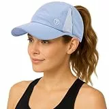 TOP-EX Cooling Baseball Caps für Damen Pferdeschwanz, Sommer UPF 50 Sun Basecap Damen UV Schutz mit Mesh für Running Laufen, Wasserdicht, Atmungsaktiv, Faltbar, Nebelblau S/M