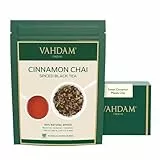 VAHDAM Zimt Chai Gewürzter Schwarzer Tee | 100g Loser Tee | Indischer Chai mit Zimt, Kardamom & Nelken | Vakuumversiegelt für Frische