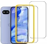 ivoler 2 Stück Schutzfolie für Google Pixel 9a, Panzer Schutz Glas Folie Displayschutz mit Einfaches Installationswerkzeug, 9H Härte, HD Klar, Anti-Kratz, Anti-Stoßfest